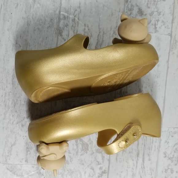 Mini Melissa Sz 9 Mary Jane Style Flats Kitten Cat - Picture 7 of 11